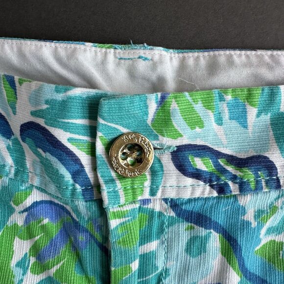 Lilly Pulitzer The Walsh Short “Agate Green Lazy River” Size 6 Blue - Picture 4 of 10